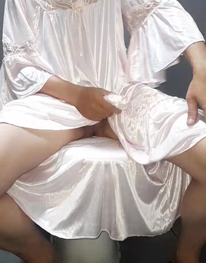Naomisinka: Crossdresser Gorgeous Satin Lingerie Pleasure