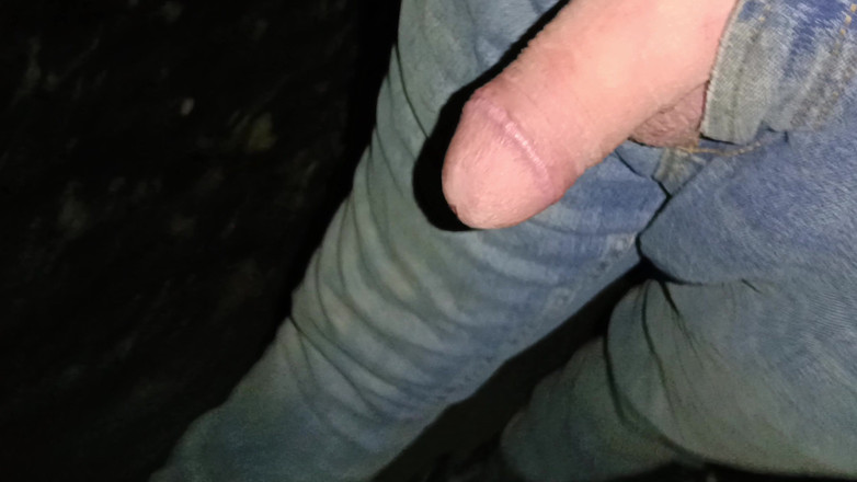 Rockardglans: Gece vakti seyir, büyük sünnetsiz yarak mastürbasyon yapıyor ve ormanda...