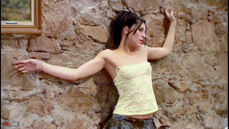 MMM100: 스트립을 하는 Barbara-nux 발정난 젊은 갈색 머리 Barbara Nux