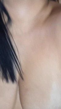 Big Ass Brunette in Tight Black Leather Dress Twerking and Flashing Hairy Pussy