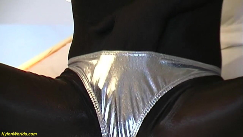 Fetish Islands: Incredible sexy busty babe shows us her hot nylon catsuit...