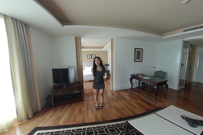 JohnTronVR: Super Petite Thai Lady Loves Swallowing White Sperm