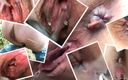 Pissi Missi: Zusammenstellung von nahaufnahmen von geschwollenen pulsierendem anus und pissenden muschis....