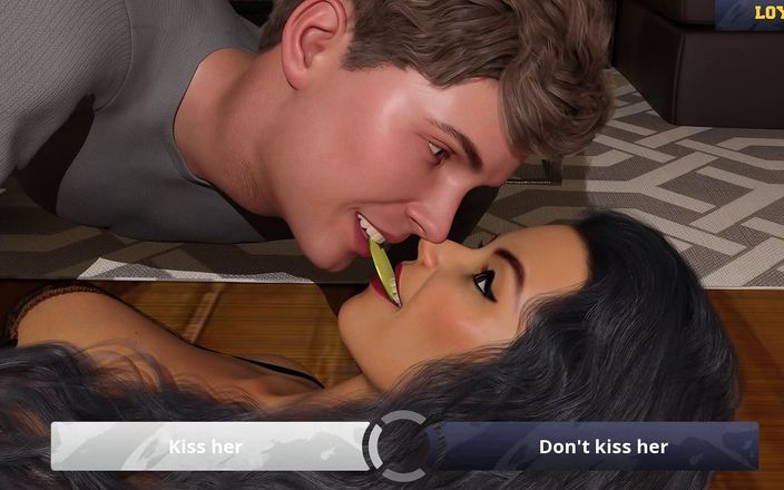 3D cartoon porn: College Kings 6 - Alex spelar spel med Amber och Kim