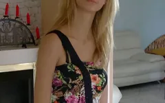 Hot teen girl masturbates