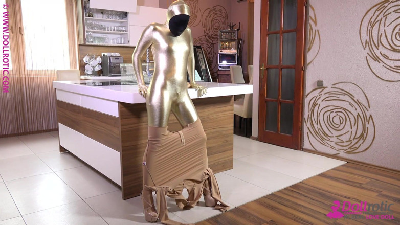 Dollrotic: Multilayer Zentai Suits in Kitchen