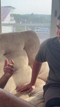 I Fuck the Stepdaughter of a Blind Man Next to Him, Semen Falls on Him and He Thought It Was Cream