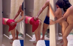 Sofia se fait coincer dans sa garde-robe, elle appelle au secours le Danois et le Danois profite de la situation et l’a baisée par derrière