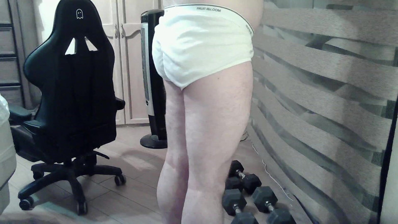 Himbo_Fox: Jantan berotot Squats dan Stroks