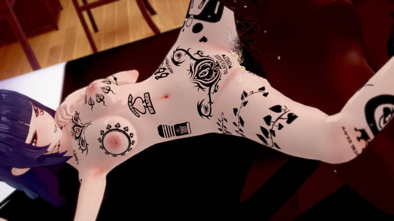 PixelAftDark: Yun Jin Tattooed Sex