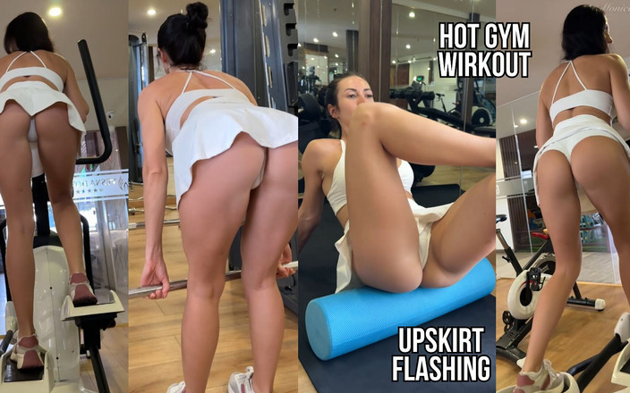 Princess Monica: Гаряче тренування в тренажерному залі та засвіт міні-спідниці