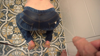 Aqua Pola: Wetting my jeans and give him my booty for pee...