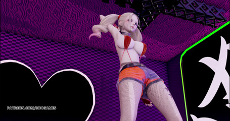 3D-Hentai Games: Harley Quinn sexy striptease 4k 60fps