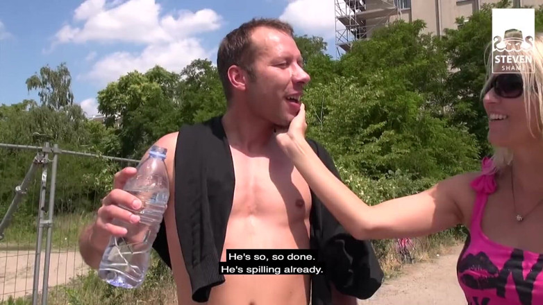 Steven Shame: First time outdoor for bavarian MILF: Seduction to threesome with...