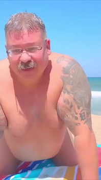 Mature Key West Grandpa Beach Bear Almost Gets Fucked on the Beach