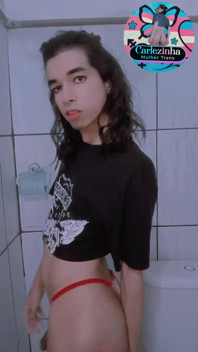 Carles - Slutty Trans Woman Masturbating Cock with Desire, Moaning Like Slut