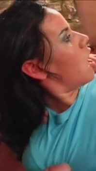 Beautiful Sexy Brunette Big Tits in Body Gets Submissive by Her Husband Fucking Doggy Style and Deepthroating Cock
