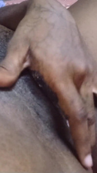 Rubbing Fingering Slapping My Black Tight Pussy