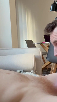 Bottom Sucks 8 Inch Monster Cock