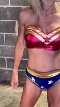 Wonder Woman Captured and Erotically Teased Suspension Bondage Orgasm