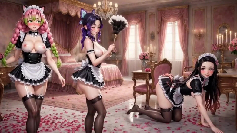 Ianimedia: ワイルドクリーニングモードの3人のメイド Ia