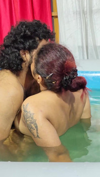 Hot Pool Romance with Boobs Press and Ass Romance