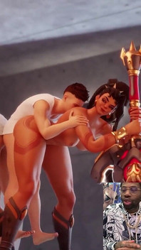 Netter dämon Waifu backt ihren arsch auf einem durstigen gooner-schwanz