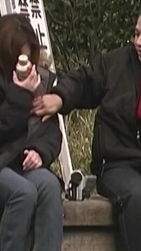 Mature Brunette MILF Flirts Wildly with Lucky Stranger Outdoors