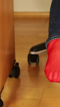 Red Stockings, Sneakers & Dangling Tease