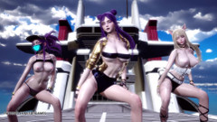 3D-Hentai Games: Vrtulník sexy striptýz Ahri Akali Kaisa Seraphine liga legend kda