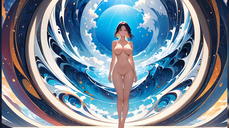 AI Girls: Reflected Realm - 绘画世界中的艺术裸体女人