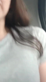 Horny Teen Masturbates in Real Public Uber