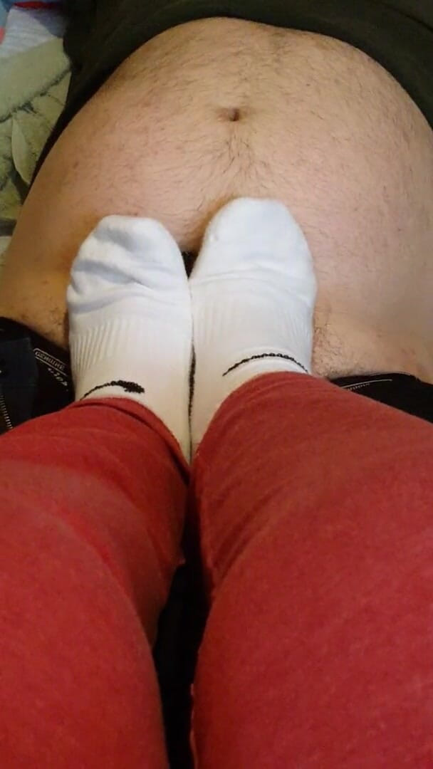 Miss Sock trampler: Stomping his cock with my white socks