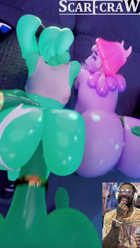 Delicious Candy Slime Waifus Get Fucked in Their Tight Bald Pussy and Ass for Creampie