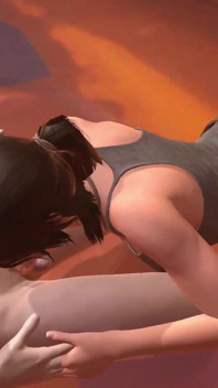 자지를 먹는 Lara Croft : 3D 포르노 패러디