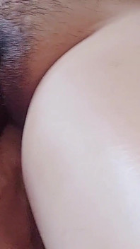 POV: I Give Her an Orgasm with My Fingers on Her Hairy Pussy While She Relaxes