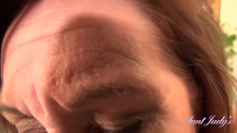 Aunt Judy's: AuntJudys - 60yo GILF Stepaunt Marie - Pantyhose VPOV blowjob