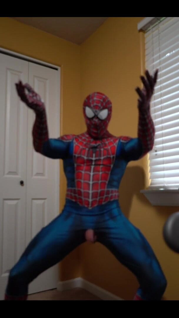 Reese Rideout: Cumming in a Spider Man Costume
