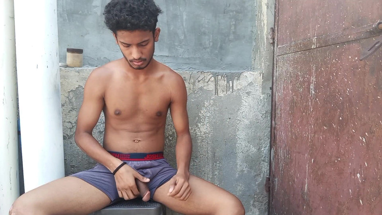 Curlyboy: Indický desi muž nadržené honění sperma Ejakulace a masterbating Velký...