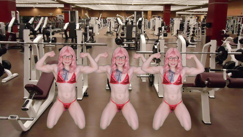 Sissy Adventures: Muscle Barbie Cumshot