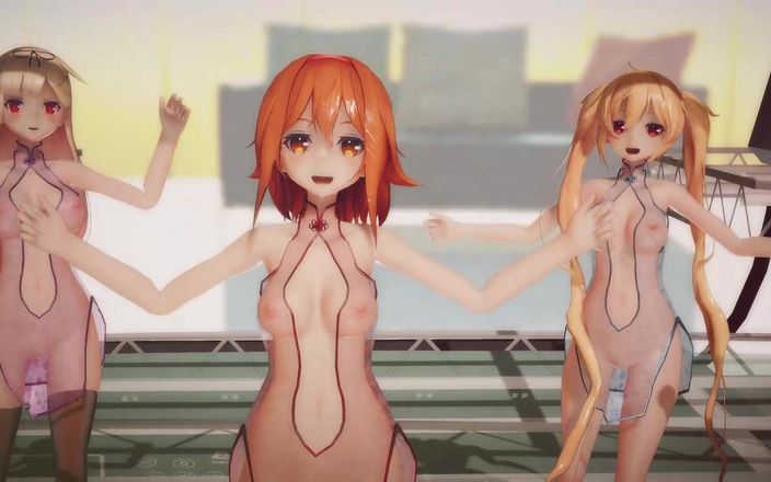 Mmd anime girls: Mmd R-18 Anime flickor sexig dans (klipp 49)