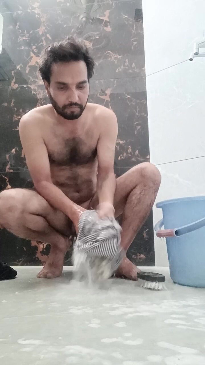 Rajasthani-old-lover: Uomo indiano desi in bagno