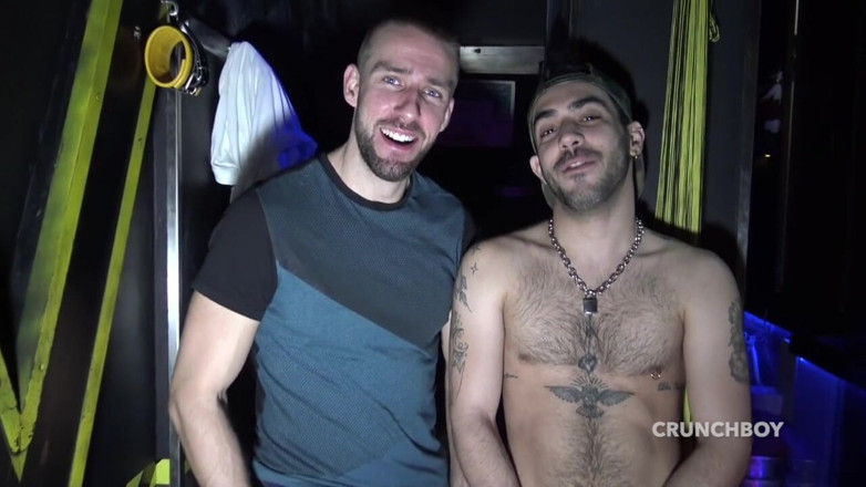 Young French dudes with big cocks: Douglas used raw by two straight boy curious
