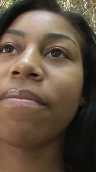 Sweet ebony skin Damone sucks and fucks cock for warm cum