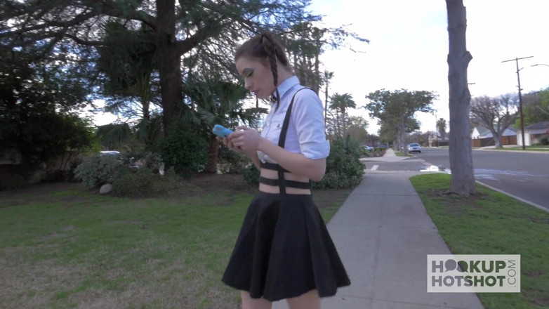 Hookup Hotshot: Adorable teen Lucie Cline takes a hard fucking from guy...