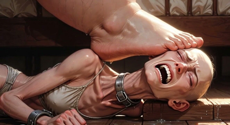 YOUR BEST FANTASY: Maîtresse Grosse Marche sur le visage d’une esclave maigre - Humiliation...