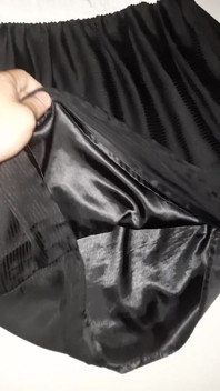 Forro de vestido sedoso cheio de porra