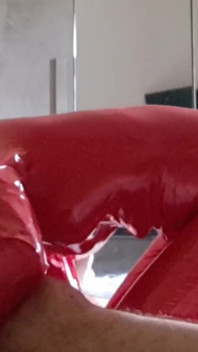 MILF in Latex Catsuit Gives Blowjob and Swallows Cum