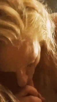 Sexy Blonde MILF Gets Face Fucked