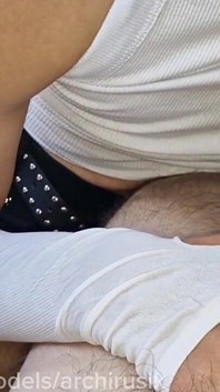 A Young Handsome Slut Takes an Older Man's Load in a Car on the Riverbank.